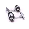 Black oval cufflinksCufflinks