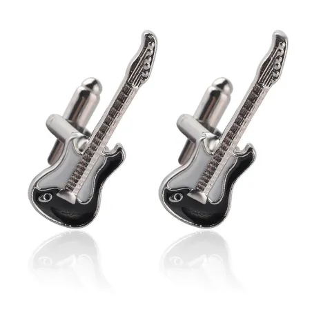 Boutons de manchette en forme de guitare