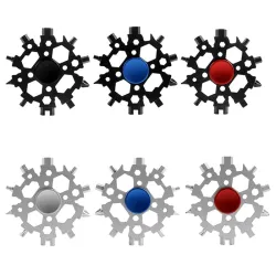 23-in-1 monitoimityökalu - fidget spinner - pullonavaaja - jakoavain - ruostumaton teräs lumihiutale