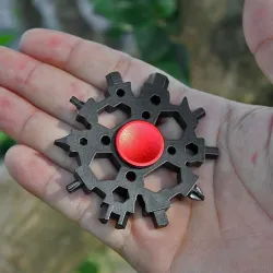 23-i-1 multiverktyg - fidget spinner - flasköppnare - skiftnyckel - snöflinga i rostfritt stål