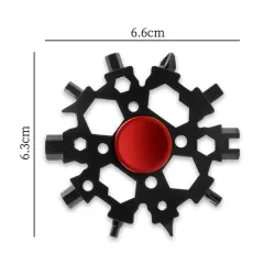 23-i-1 multiverktyg - fidget spinner - flasköppnare - skiftnyckel - snöflinga i rostfritt stål