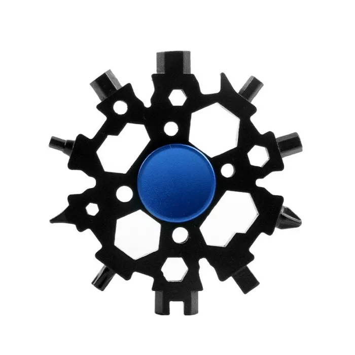 23-i-1 multiverktyg - fidget spinner - flasköppnare - skiftnyckel - snöflinga i rostfritt stål