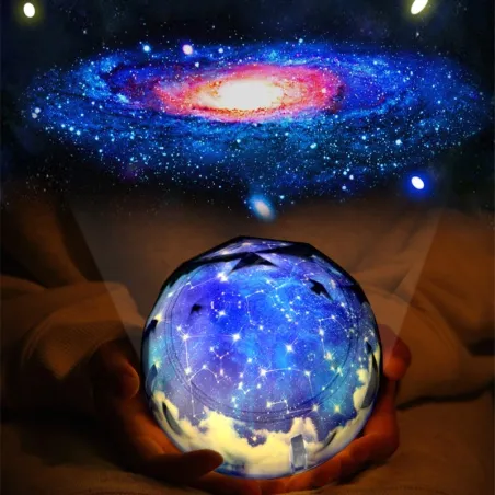 Projecteur de lumières LED - lampe de nuit - rotatif - ciel étoilé - constellation - terre - univers