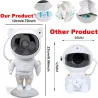 LED-projektor - nattlys - roterbart - stjernehimmel - galakse - astronautform