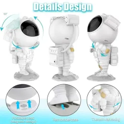 LED-projektor - nattlampa - vridbar - stjärnhimmel - galax - astronautform