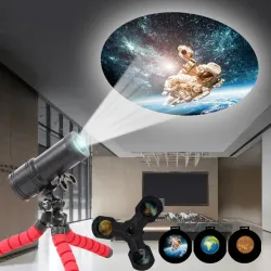 Projektor światła LED - obrotowy - lot kosmiczny - ziemia - księżycOświetlenie sceniczne i eventowe
