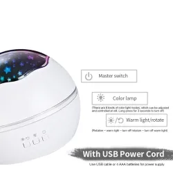 Projecteur ciel étoilé LED - veilleuse - USB