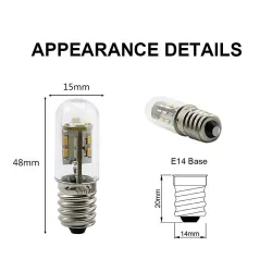 E14 - 12V - 24V - 110V - 220V - 1W - LED-lamppu - 4 kpl