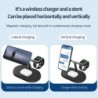3 i 1 trådløs lader - magnetisk stativ - hurtiglading - for iPhone - iWatch - AirPods - 15W