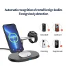 3 i 1 trådløs lader - magnetisk stativ - hurtiglading - for iPhone - iWatch - AirPods - 15W