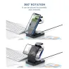 3 i 1 magnetisk trådløs lader - hurtiglading - for iPhone - Apple Watch - AirPods