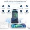 3 i 1 magnetisk trådløs lader - hurtiglading - for iPhone - Apple Watch - AirPods