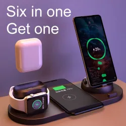 Trådløs lader - hurtigladestativ - for iPhone - Apple Watch - AirPods