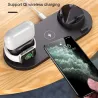 Trådløs lader - hurtigladestativ - for iPhone - Apple Watch - AirPods