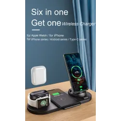 Trådløs lader - hurtigladestativ - for iPhone - Apple Watch - AirPods