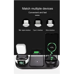 Trådløs lader - hurtigladestativ - for iPhone - Apple Watch - AirPods