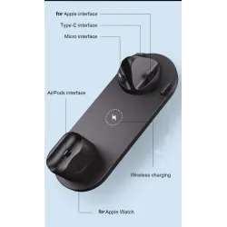 Langaton laturi - pikalatausteline - iPhonelle - Apple Watch - AirPods