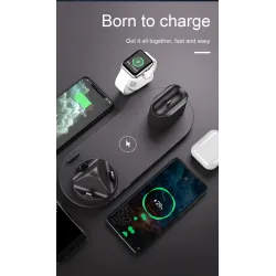 Trådløs lader - hurtigladestativ - for iPhone - Apple Watch - AirPods
