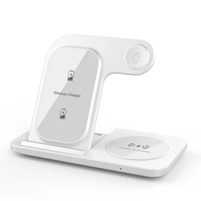 Caricabatterie wireless 3 in 1 - supporto di ricarica rapida - per iPhone - AirPods - Apple Watch - Samsung