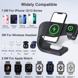 3 in 1 magneettinen langaton laturi - pikalatausteline - iPhonelle - AirPods - Apple Watch