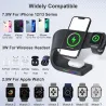 3 in 1 magneettinen langaton laturi - pikalatausteline - iPhonelle - AirPods - Apple Watch