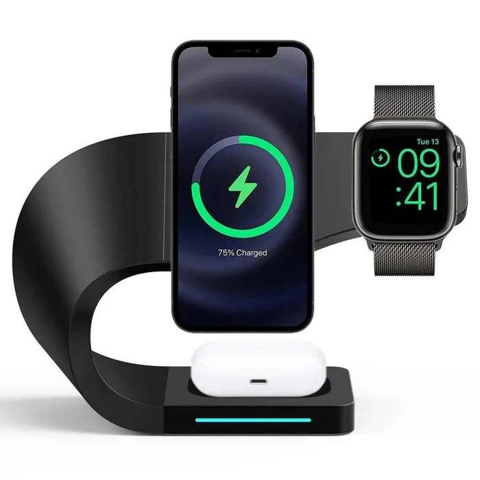 3 in 1 magneettinen langaton laturi - pikalatausteline - iPhonelle - AirPods - Apple Watch