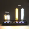 Bande lumineuse USB - mini lampe LED - éclairage de secours - 8 pièces