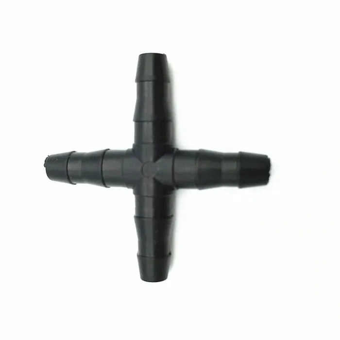 copy of Cross straight for 4/7 mm hose - 1/4 barbed connector - threaded pipe - garden micro irrigation - 20 piecesSprinklers