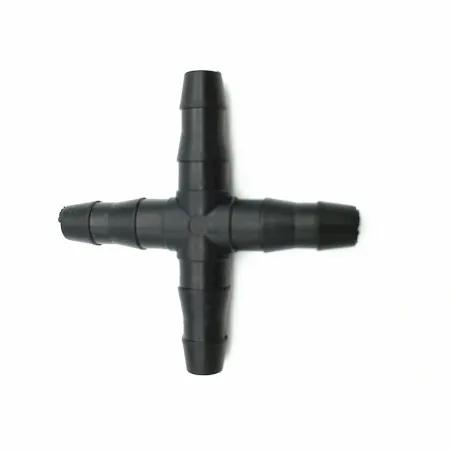 kopi av Kryss rett for 4/7 mm slange - 1/4 piggaret kobling - gjenget rør - hage mikro vanning - 20 stk.