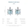 Turtle with blue glass - earrings - 925 sterling silverEarrings