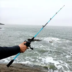 Ultralett fiskestang - to-seksjonert - kaste-/spinnehåndtak
