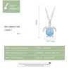 Collier / boucles d'oreilles tortue bleue - ensemble - argent sterling 925