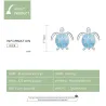 Blue turtle necklace / earrings - set - 925 sterling silverJewellery Sets