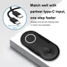2 i 1 trådløs magnetisk lader - for Samsung - iPhone - Apple Watch - 20W