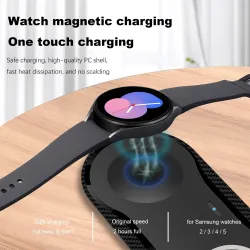 2 i 1 trådløs magnetisk oplader - til Samsung - iPhone - Apple Watch - 20W