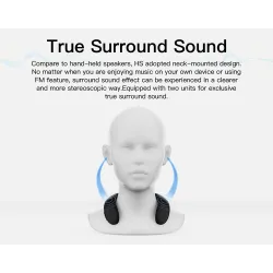 Bluedio HS - neck-mounted speaker - Bluetooth 5.0 - bass - FM - SD card slot - microphoneBluetooth speakers