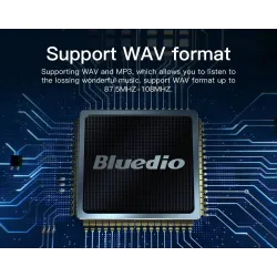 Bluedio HS - kaulaan kiinnitettävä kaiutin - Bluetooth 5.0 - basso - FM - SD-korttipaikka - mikrofoni