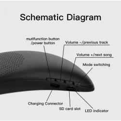 Bluedio HS - neck-mounted speaker - Bluetooth 5.0 - bass - FM - SD card slot - microphoneBluetooth speakers