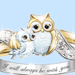 Uglemor med barn - krystallring - "I Will Always Be With You" skrift
