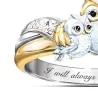 Uglemor med barn - krystallring - "I Will Always Be With You" skrift