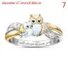 AnillosMadre lechuza con niño - anillo de cristal - inscripción "I Will Always Be With You"