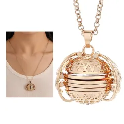 Médaillon photo extensible - avec collier