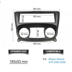 1 Din radio DVD stereo - panel dash - frame - for Nissan Almera N16 2000-2006Installation