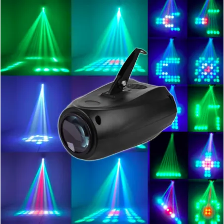 Scenlaserlampa - ljusprojektor - LED - 64 RGBW - 10W