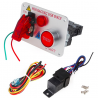 12V - LED rouge - démarrage moteur de voiture de course - interrupteur d'allumage à bouton-poussoir - bascule de panneau