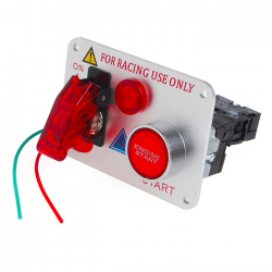 12V - LED rouge - démarrage moteur de voiture de course - interrupteur d'allumage à bouton-poussoir - bascule de panneau