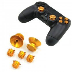 RepararMetal 3D-tapas/botones de palanca de mando de joystick analógico-para controlador Sony PS4