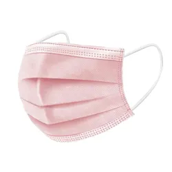 Beskyttende munn / ansiktsmaske - engangs - antibakteriell - rosa