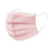 Masque de protection buccale / faciale - jetable - antibactérien - rose