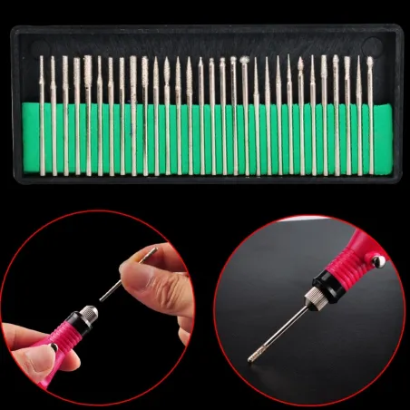 Electric nail drills bits - set 30 piecesNail drills
